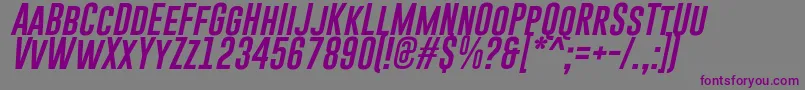 GoboldRegularItalic Font – Purple Fonts on Gray Background