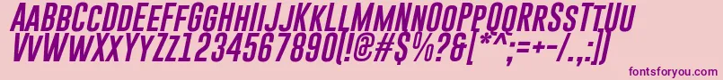 GoboldRegularItalic-Schriftart – Violette Schriften auf rosa Hintergrund