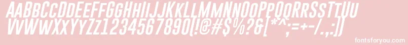 GoboldRegularItalic-Schriftart – Weiße Schriften auf rosa Hintergrund