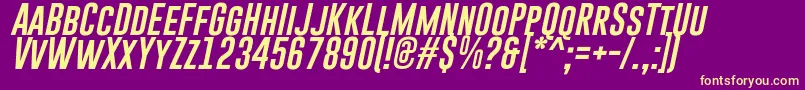 Шрифт GoboldRegularItalic – жёлтые шрифты на фиолетовом фоне