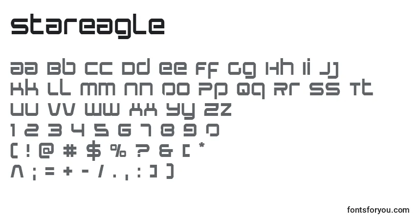 Schriftart Stareagle – Alphabet, Zahlen, spezielle Symbole