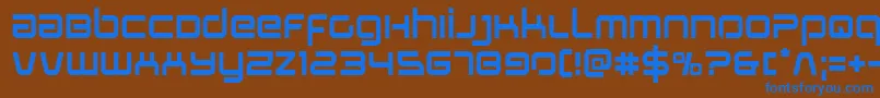 フォントStareagle – 茶色の背景に青い文字