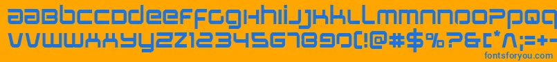 Stareagle Font – Blue Fonts on Orange Background