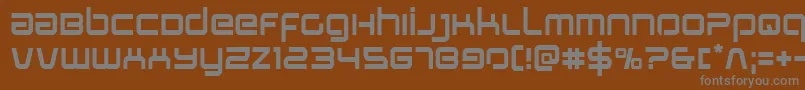 Stareagle-fontti – harmaat kirjasimet ruskealla taustalla