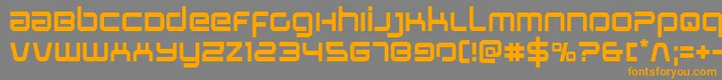 フォントStareagle – オレンジの文字は灰色の背景にあります。