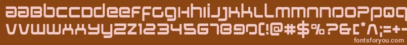 Stareagle-fontti – vaaleanpunaiset fontit ruskealla taustalla