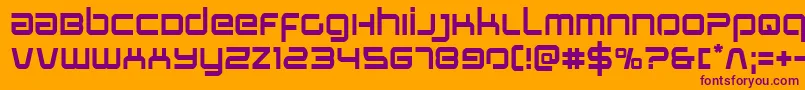 Stareagle-Schriftart – Violette Schriften auf orangefarbenem Hintergrund