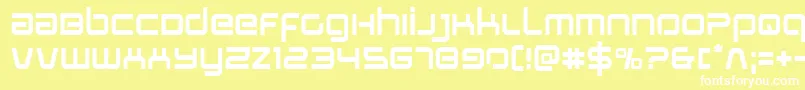 Stareagle-fontti – valkoiset fontit keltaisella taustalla