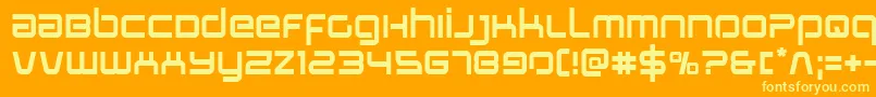 Stareagle-Schriftart – Gelbe Schriften auf orangefarbenem Hintergrund