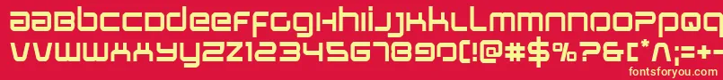 Stareagle-fontti – keltaiset fontit punaisella taustalla