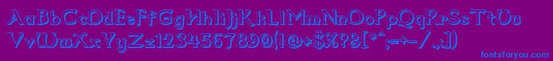 Dum2shad Font – Blue Fonts on Purple Background