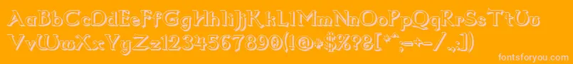 Dum2shad Font – Pink Fonts on Orange Background