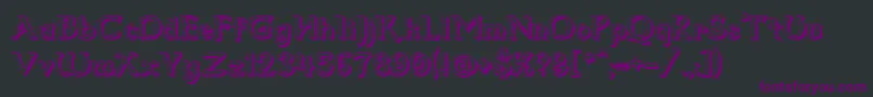 フォントDum2shad – 黒い背景に紫のフォント