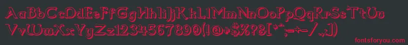 Dum2shad Font – Red Fonts on Black Background