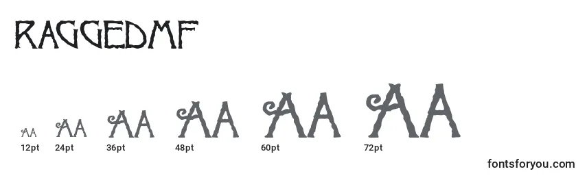 RaggedMf Font Sizes