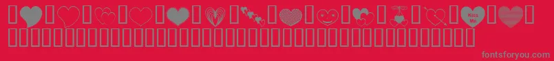 ApJusth Font – Gray Fonts on Red Background