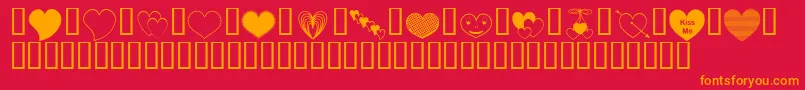 ApJusth Font – Orange Fonts on Red Background