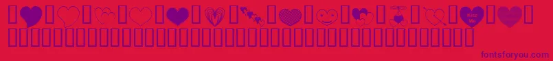 ApJusth Font – Purple Fonts on Red Background