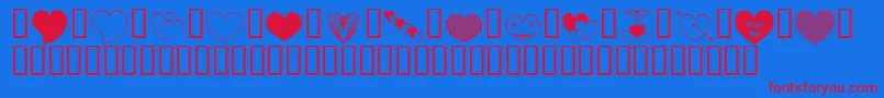 Fonte ApJusth – fontes vermelhas em um fundo azul