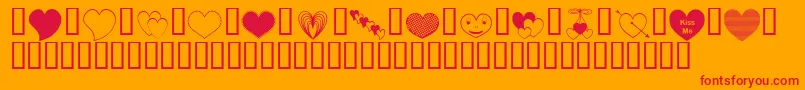 ApJusth Font – Red Fonts on Orange Background
