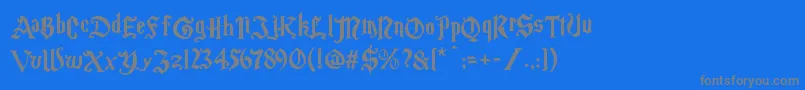 Magic School One-Schriftart – Graue Schriften auf blauem Hintergrund