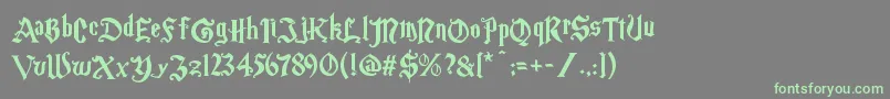 Шрифт Magic School One – зелёные шрифты на сером фоне