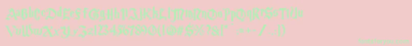 Magic School One Font – Green Fonts on Pink Background