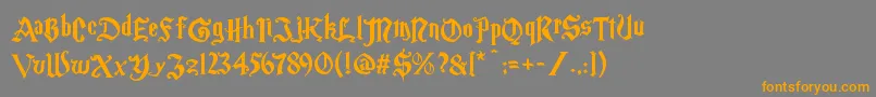 Magic School One Font – Orange Fonts on Gray Background