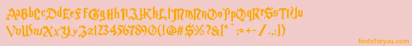 Magic School One Font – Orange Fonts on Pink Background
