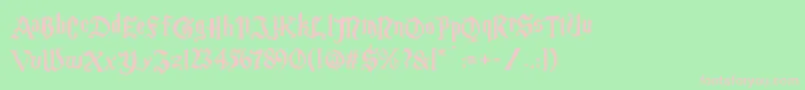 Magic School One Font – Pink Fonts on Green Background