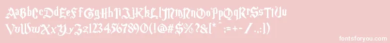 Magic School One Font – White Fonts on Pink Background