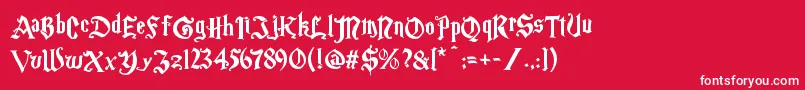 Шрифт Magic School One – белые шрифты на красном фоне