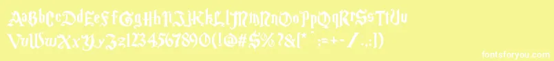 Magic School One Font – White Fonts on Yellow Background