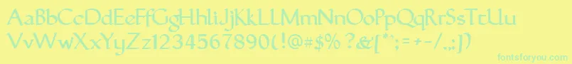 En savoir plus sur la police GuntherCalligraphicRegular Police GuntherCalligraphicRegular – polices vertes sur fond jaune