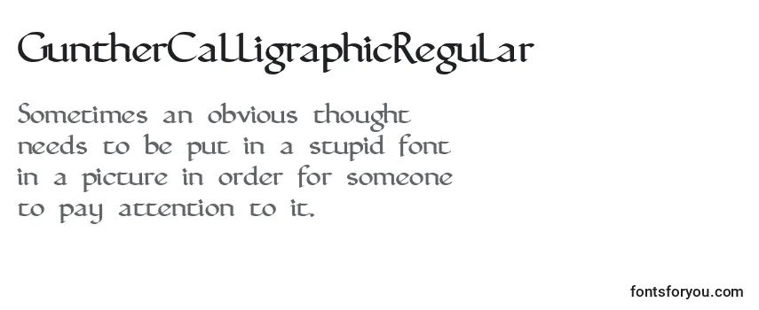 GuntherCalligraphicRegular Font