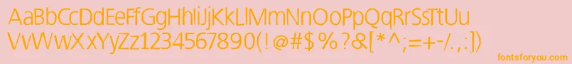 Kleinreunionrandomized Font – Orange Fonts on Pink Background