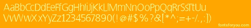 Kleinreunionrandomized Font – Yellow Fonts on Orange Background