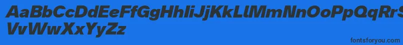 Шрифт Analogue86blackoblique – чёрные шрифты на синем фоне