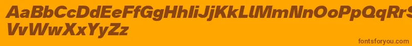 Analogue86blackoblique Font – Brown Fonts on Orange Background
