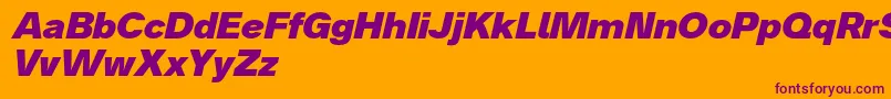 Шрифт Analogue86blackoblique – фиолетовые шрифты на оранжевом фоне