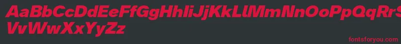 Analogue86blackoblique Font – Red Fonts on Black Background