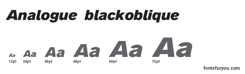 Größen der Schriftart Analogue86blackoblique (37353)