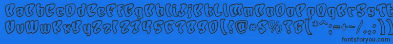 Charo Font – Black Fonts on Blue Background