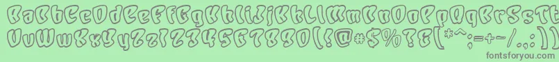 Charo Font – Gray Fonts on Green Background