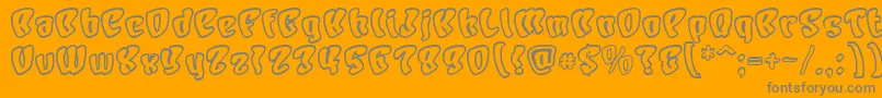 フォントCharo – オレンジの背景に灰色の文字