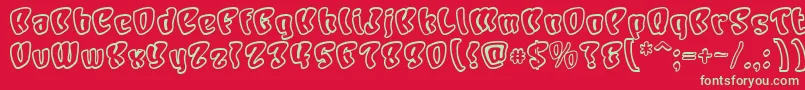 Charo Font – Green Fonts on Red Background