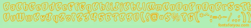 Charo Font – Orange Fonts on Green Background