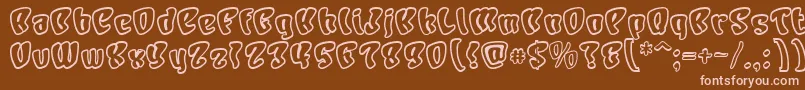 Charo Font – Pink Fonts on Brown Background