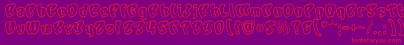 Charo Font – Red Fonts on Purple Background