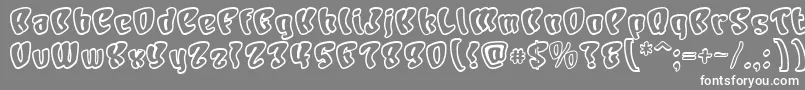 フォントCharo – 灰色の背景に白い文字